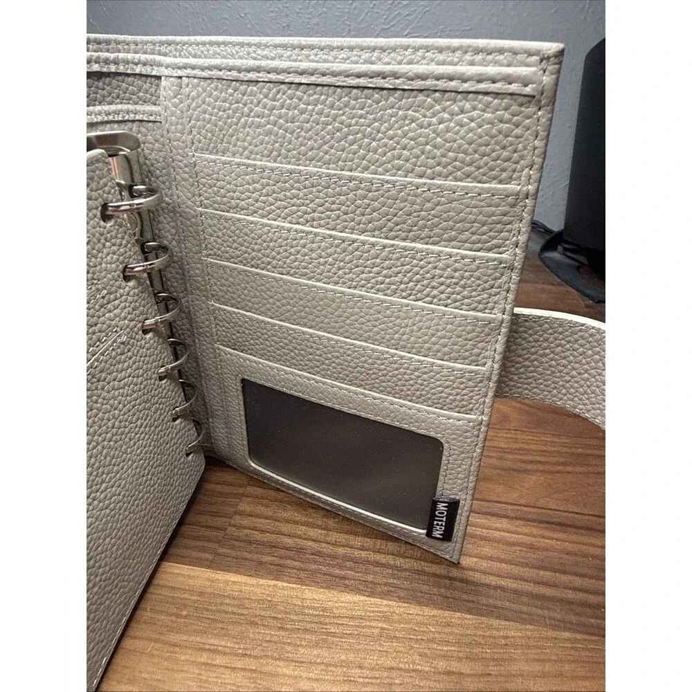 Moterm Pocket Versa Binder A6 Planner & Wallet Combo Pebble Taupe, 19mm Rings